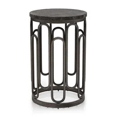 Asstd National Brand Austin Metal End Table In Black