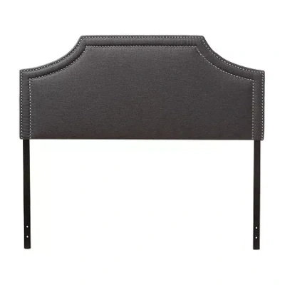 Asstd National Brand Avignon Upholstered Headboard With Nailhead Trim In Gray
