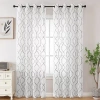 Asstd National Brand Avondale Grommet Top Sheer Single Curtain Panel In Silver