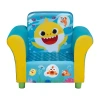 Asstd National Brand Baby Shark Upholstered Kids Chair In Blue