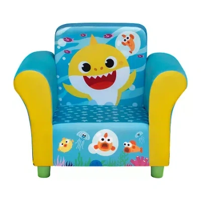 Asstd National Brand Baby Shark Upholstered Kids Chair In Blue
