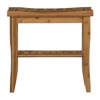 Asstd National Brand Bailee Bamboo Stool In Brown