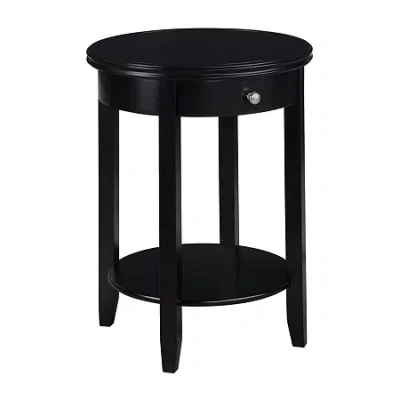 Asstd National Brand Baldwin 1-drawer End Table In Black