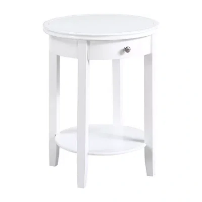 Asstd National Brand Baldwin 1-drawer End Table In White