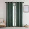 Asstd National Brand Bard Grommet Top Blackout Set Of 2 Curtain Panel In Green