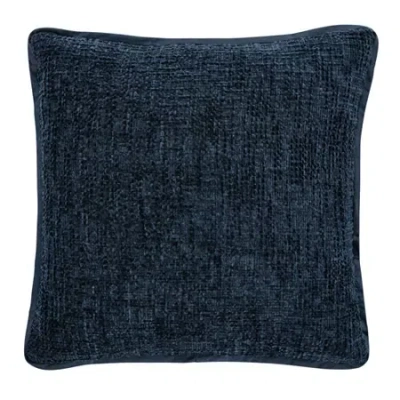 Asstd National Brand Basketweave Square Throw Pillow In Blue