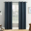 Asstd National Brand Bayline Grommet Top Blackout Set Of 2 Curtain Panel In Blue