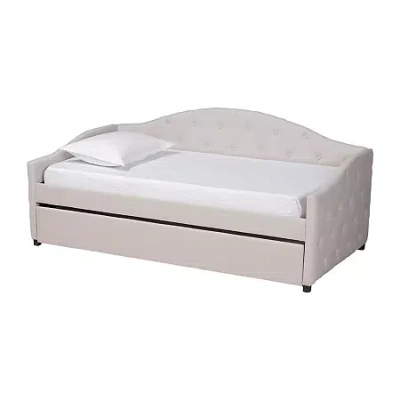 Asstd National Brand Becker Upholstered Daybed With Trundle In Sand