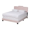 Asstd National Brand Benjen Upholstered Fiberboard Panel Bed In Pink