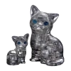 Asstd National Brand Bepuzzled 3d Crystal Puzzle - Cat & Kitten (black): 49 Pcs In Multi