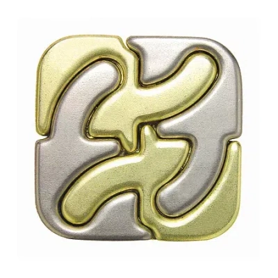Asstd National Brand Bepuzzled Hanayama Level 6 Cast Puzzle - Square In Multi