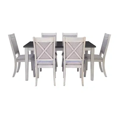 Asstd National Brand Berisha 7-pc. Rectangular Dining Set In White