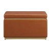 Asstd National Brand Berlinda Faux Leather Rectangular Storage Ottoman In Brown