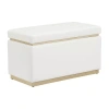 Asstd National Brand Berlinda Faux Leather Rectangular Storage Ottoman In White