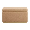 Asstd National Brand Berlinda Sherpa Rectangular Storage Ottoman In Brown