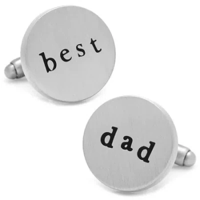 Asstd National Brand Best Dad Cufflinks In Silver