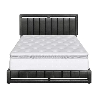 Asstd National Brand Bethany Upholstered Platform Bed In Black