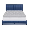 Asstd National Brand Bethany Upholstered Platform Bed In Blue