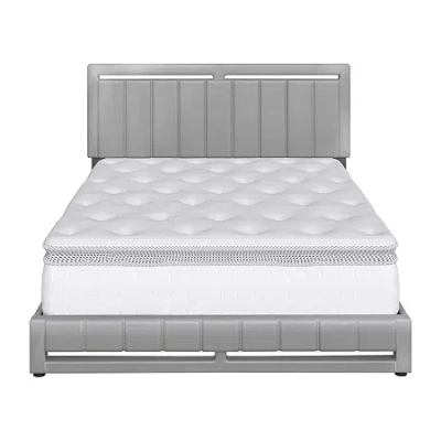 Asstd National Brand Bethany Upholstered Platform Bed In Gray