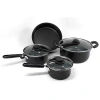 Asstd National Brand Better Chef 7-pc. Deluxe Non-stick Cookware Set In Black