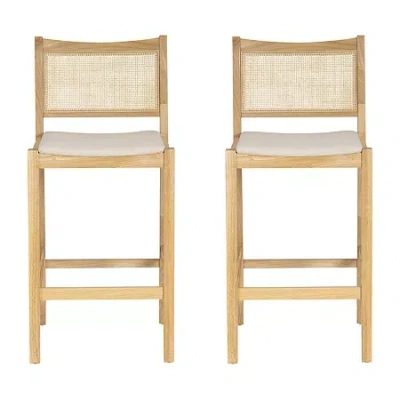 Asstd National Brand Beymer 1 Pair Bar Stool In White