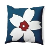 Asstd National Brand Big Flower Square Throw Pillow In Blue