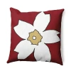 Asstd National Brand Big Flower Square Throw Pillow In Red
