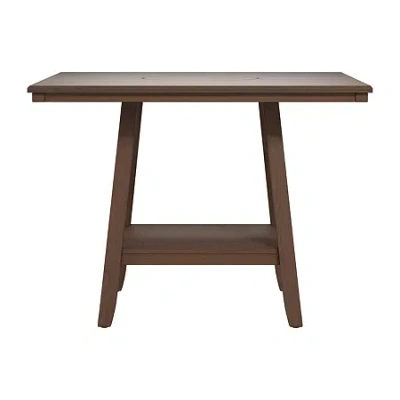Asstd National Brand Bilbao Square Wood-top Dining Table In Brown