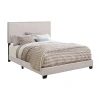 Asstd National Brand Boyd Nailhead Upholstered Rectangle Bed In White