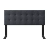 Asstd National Brand Boyd Sleep Queen Tufted Linen Headboard In Black