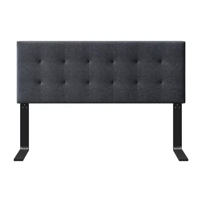 Asstd National Brand Boyd Sleep Queen Tufted Linen Headboard In Black