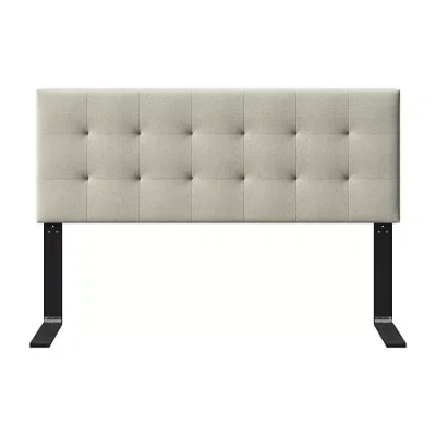 Asstd National Brand Boyd Sleep Queen Tufted Linen Headboard In Blue