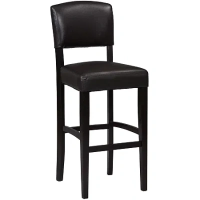 Asstd National Brand Brady Upholstered Barstool With Back In Brown