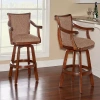 Asstd National Brand Brandon Swivel Bar Stool In Brown