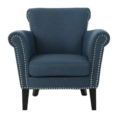 Asstd National Brand Brice Upholstered Club Chair In Blue