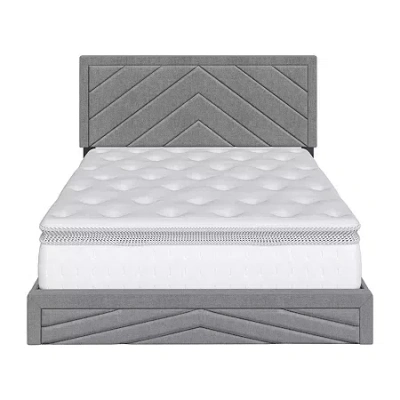 Asstd National Brand Brighton Upholstered Platform Bed In Gray