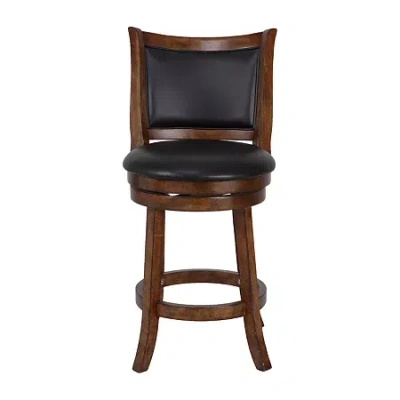 Asstd National Brand Bristol Counter Height Upholstered Swivel Bar Stool In Brown
