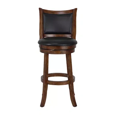 Asstd National Brand Bristol Upholstered Swivel Bar Stool In Brown