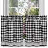Asstd National Brand Buffalo Check 2-pc. Rod Pocket Window Tier In Black