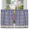 Asstd National Brand Buffalo Check 2-pc. Rod Pocket Window Tier In Blue
