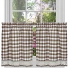 Asstd National Brand Buffalo Check 2-pc. Rod Pocket Window Tier In Brown
