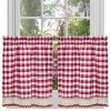 Asstd National Brand Buffalo Check 2-pc. Rod Pocket Window Tier In Red