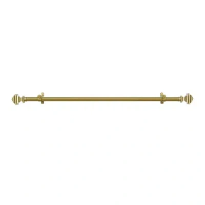 Asstd National Brand Buono Ii Â¾" Adjustable Curtain Rod With Bach Finial In Yellow