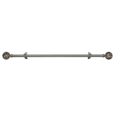 Asstd National Brand Buono Ii Â¾" Adjustable Curtain Rod With Grace Finial In Silver