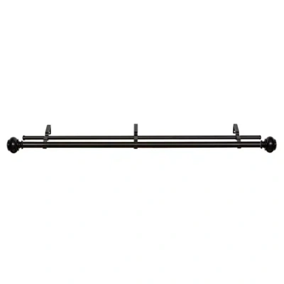 Asstd National Brand Buono Ii Brenner Double Curtain Rod In Black