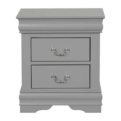 Asstd National Brand Burkhart 2-drawer Nightstand In Gray