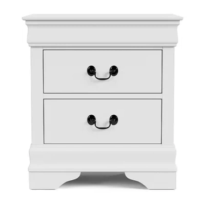 Asstd National Brand Burkhart 2-drawer Nightstand In White