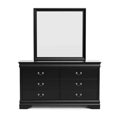Asstd National Brand Burkhart 6-drawer Dresser In Black