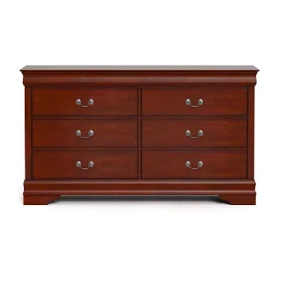 Asstd National Brand Burkhart 6-drawer Dresser In Brown