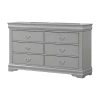 Asstd National Brand Burkhart 6-drawer Dresser In Gray